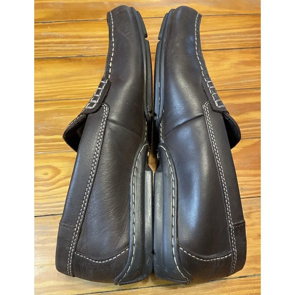 ROCKPORT Driving Moccasin Penny Loafer Dark Brown Leather Size 10‎
